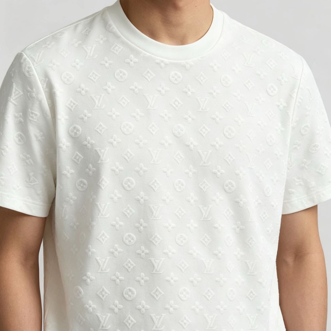 Free Shipping LV Monogram Short-Sleeved T-Shirt